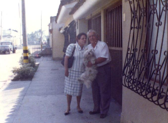 Ismael Camacho with his wife Cecilia Mogollon- Palmira 1993